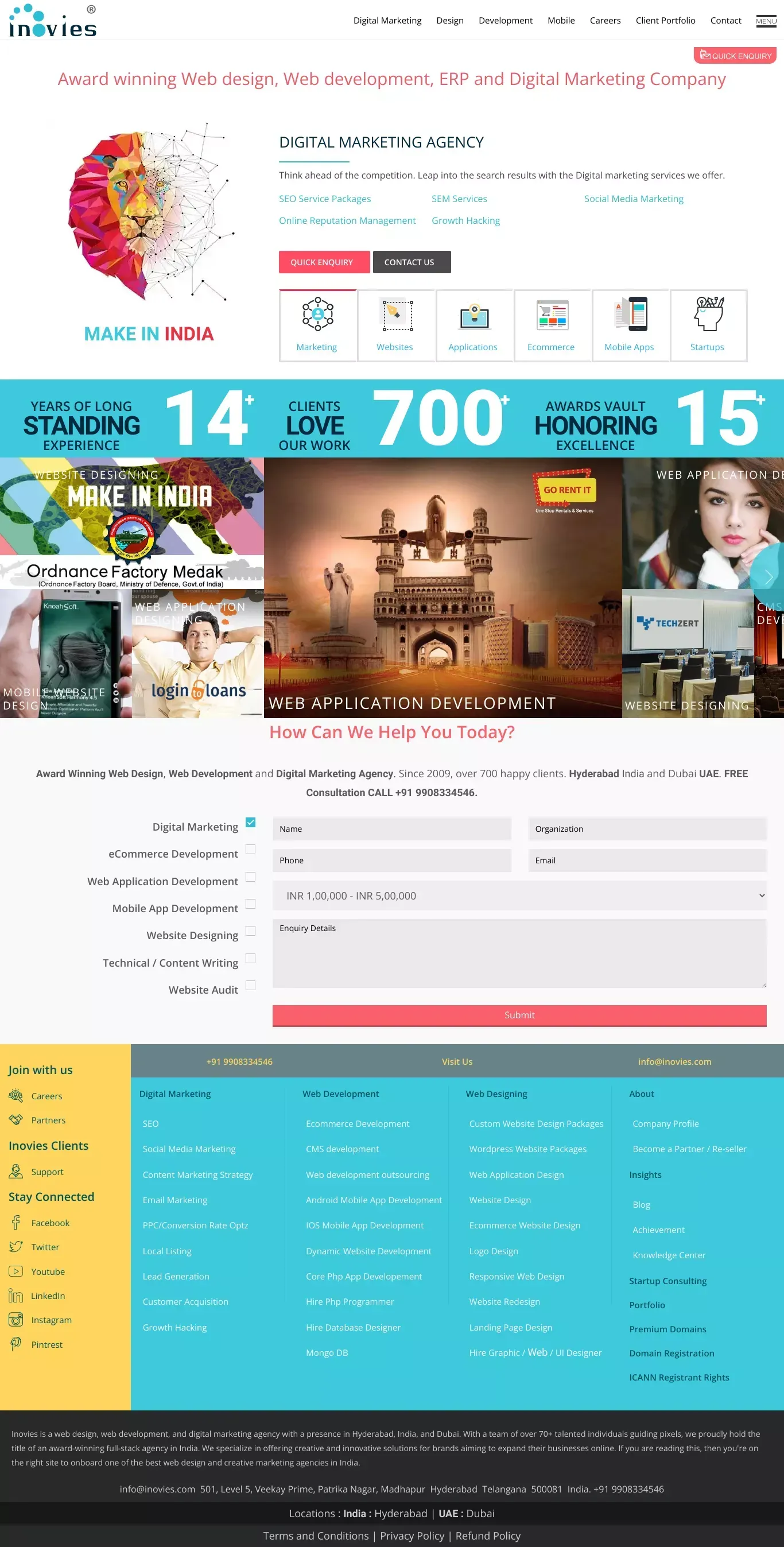 Digital Marketing Web Design Development Company Hyderabad - Landing design