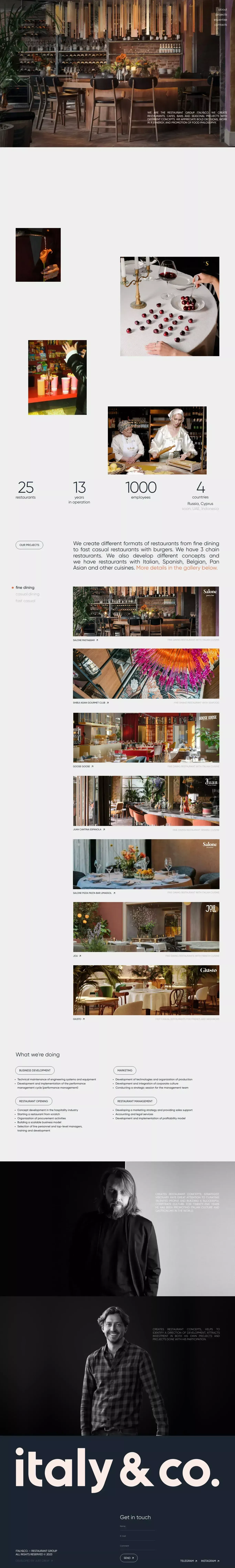 italy & co. — restaurant concord - website design
