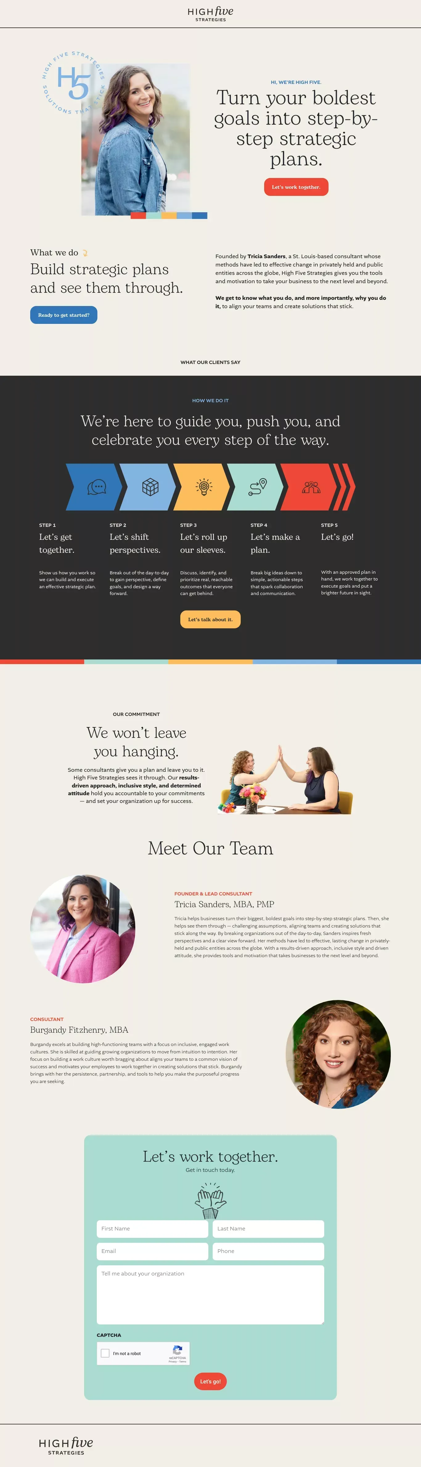 High Five Strategies | Strategic Planning - Landing design