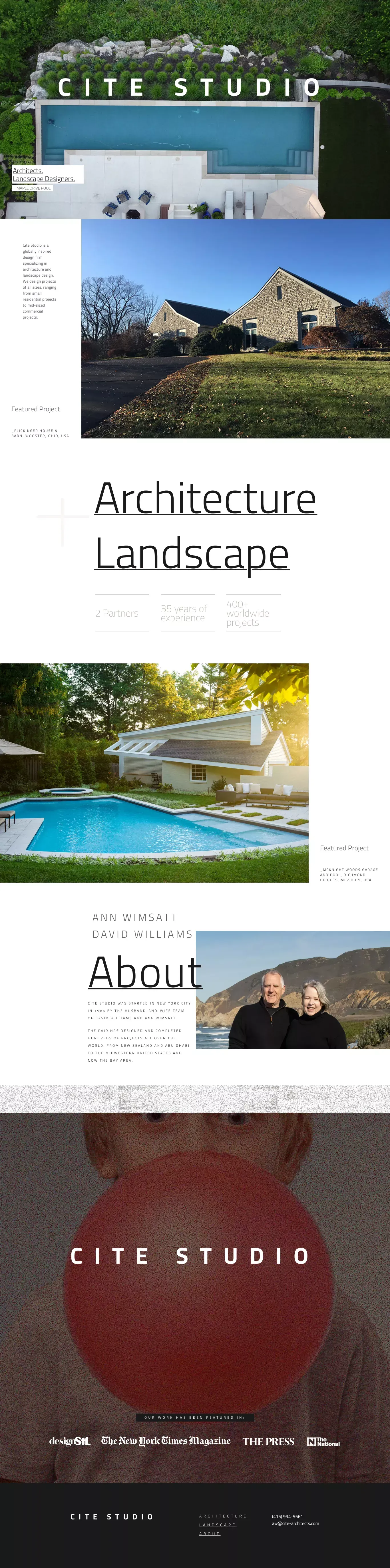 Cite Studio | Architecture & Landscape Design - Landing design
