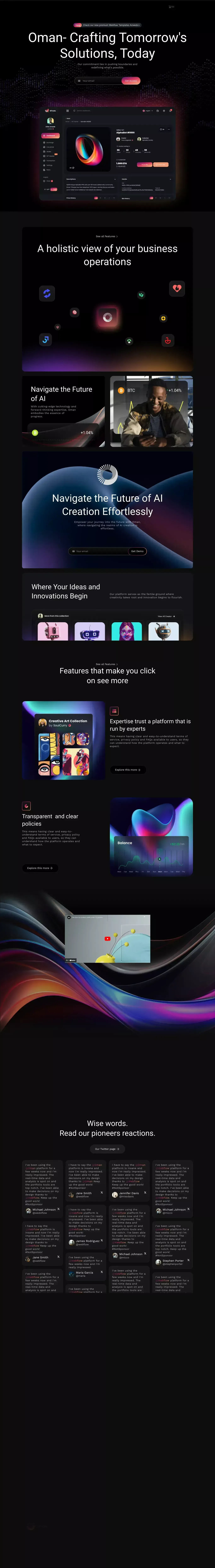 Oman - Webflow Ecommerce website template - Landing design