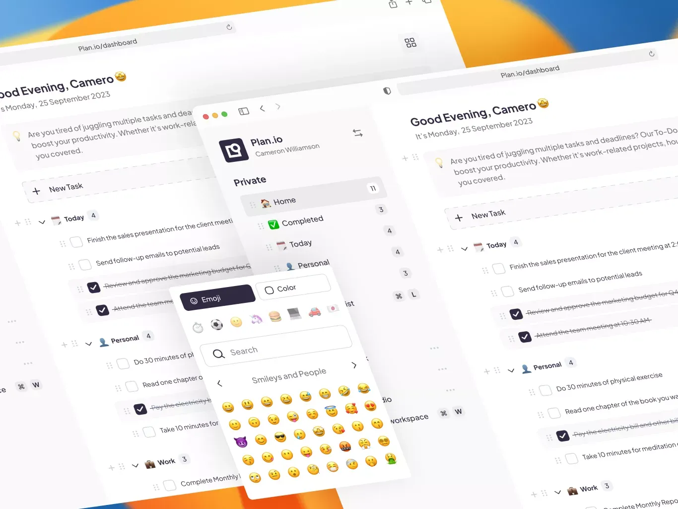 Plan.io - To Do List by Cansaas on Dribbble - Template design