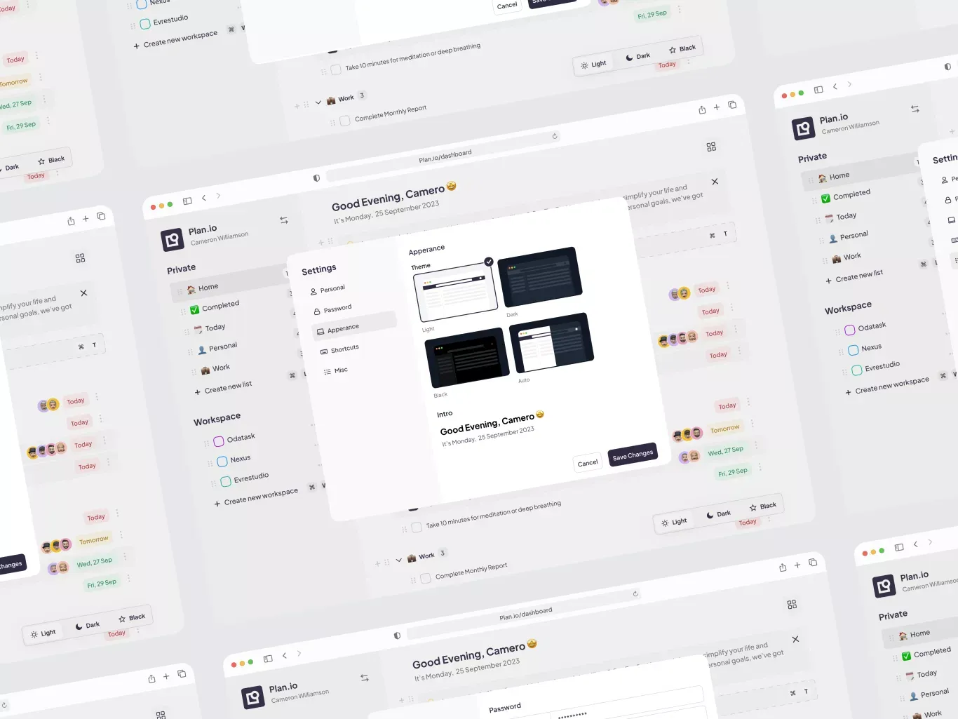 Plan.io - Setting by Cansaas on Dribbble - Template design