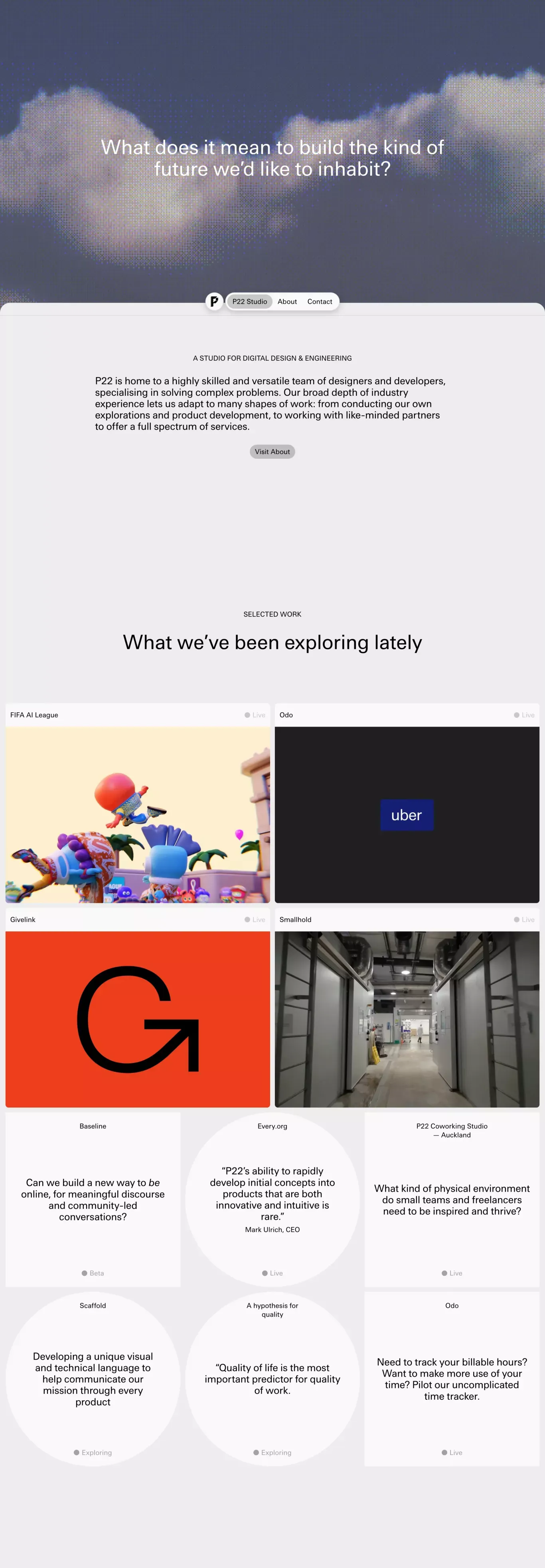 P22 Studio: Digital Design and Engineering - Portfolio design
