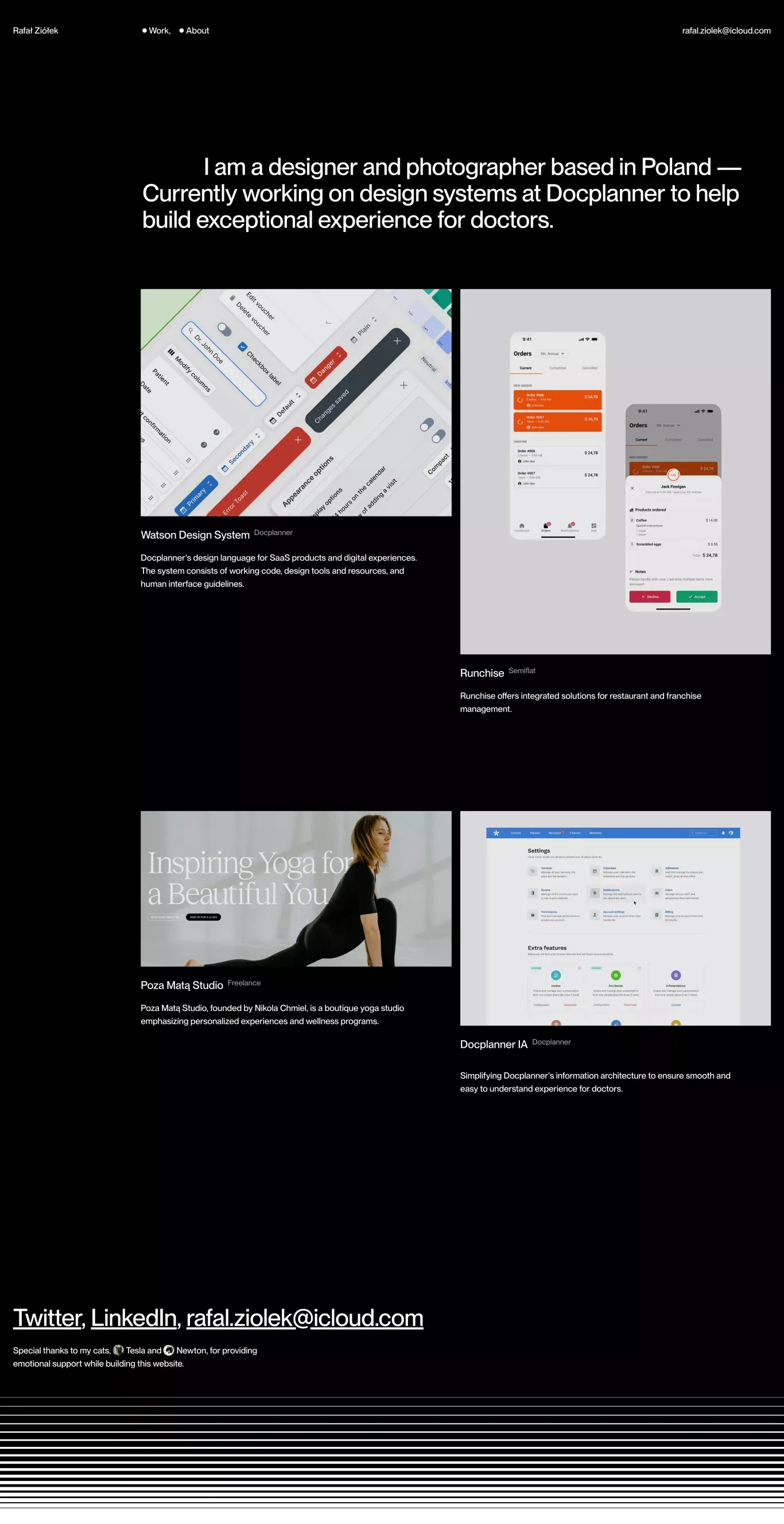 Rafał Ziółek — Product Designer & Photographer - Portfolio design