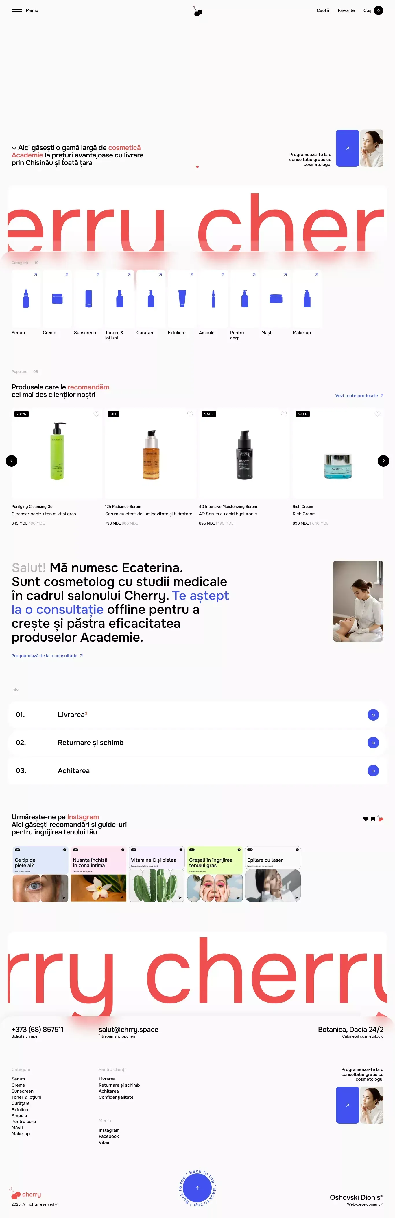 Cherry store - Ecommerce design