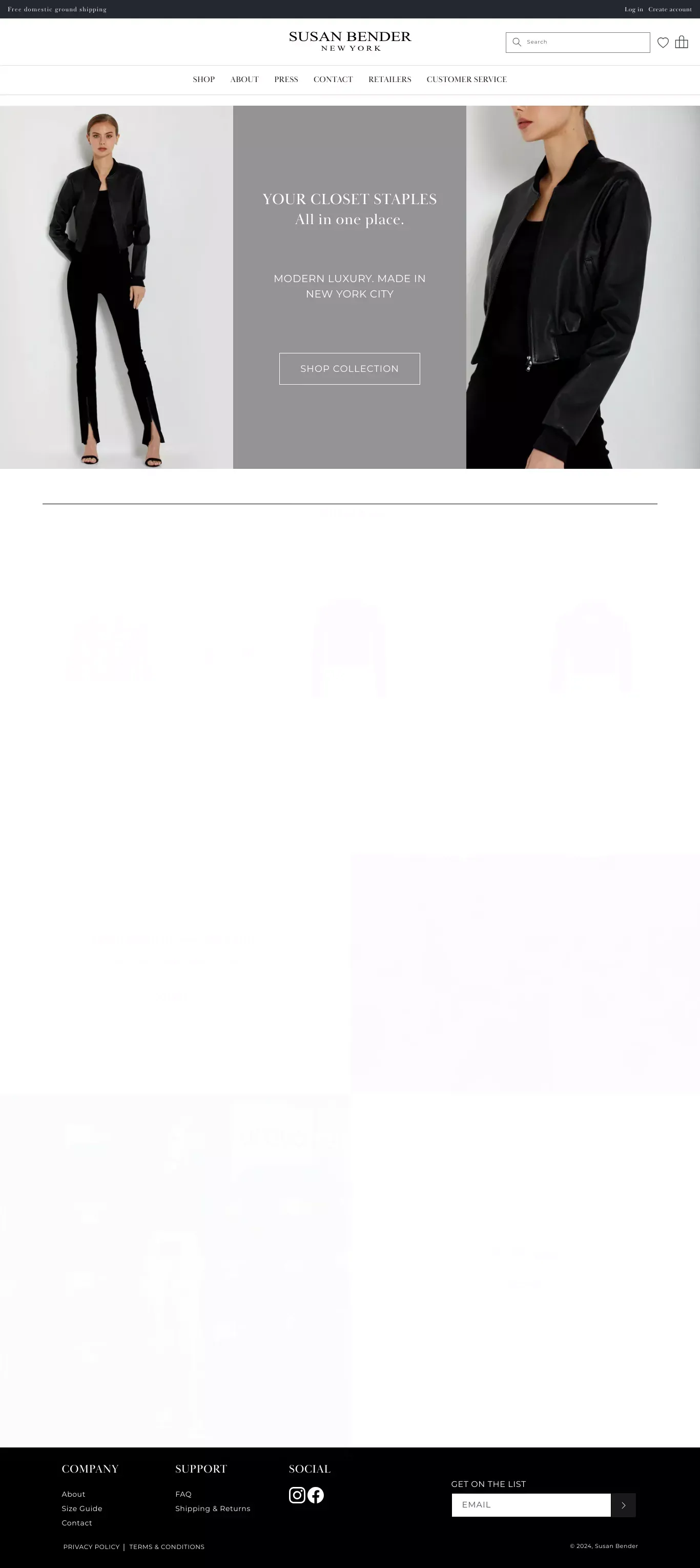 Susan Bender | Designer Leather Jackets Made in New York City - Landing design