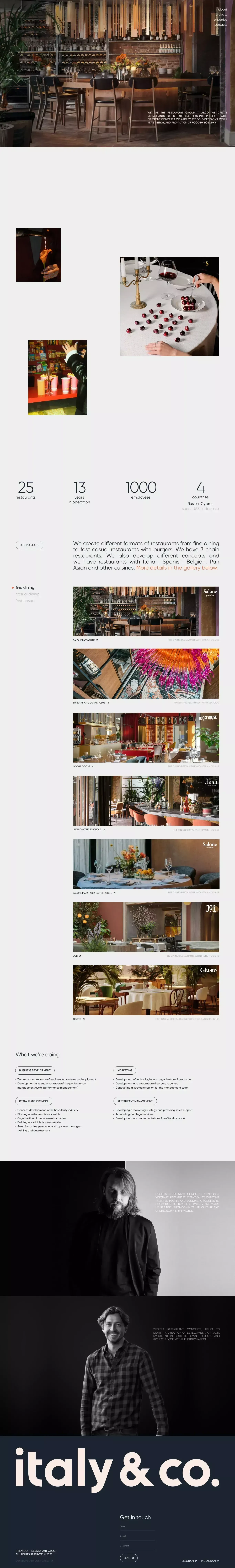 italy & co. — restaurant concord - website design
