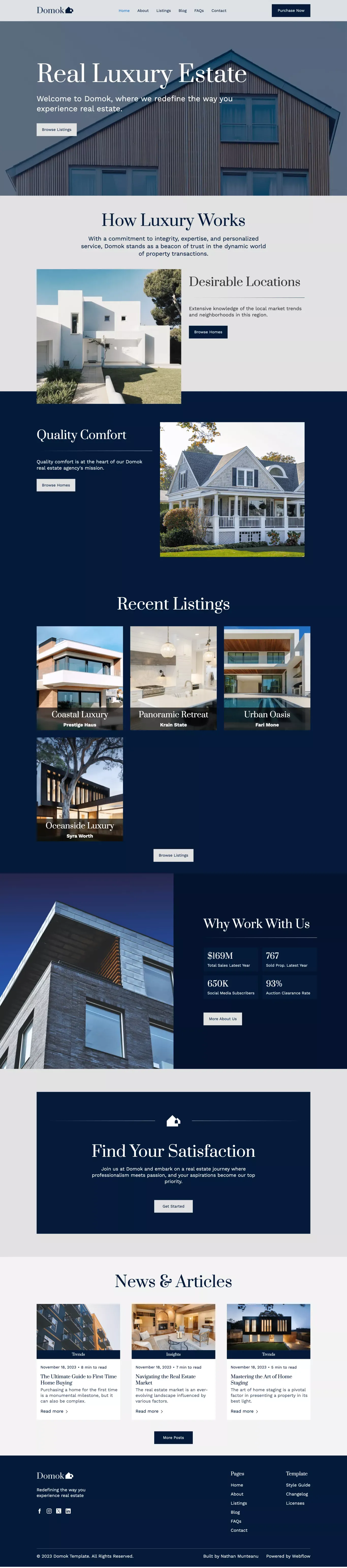 Domok - Real Estate HTML5 Responsive Website Template - Template design