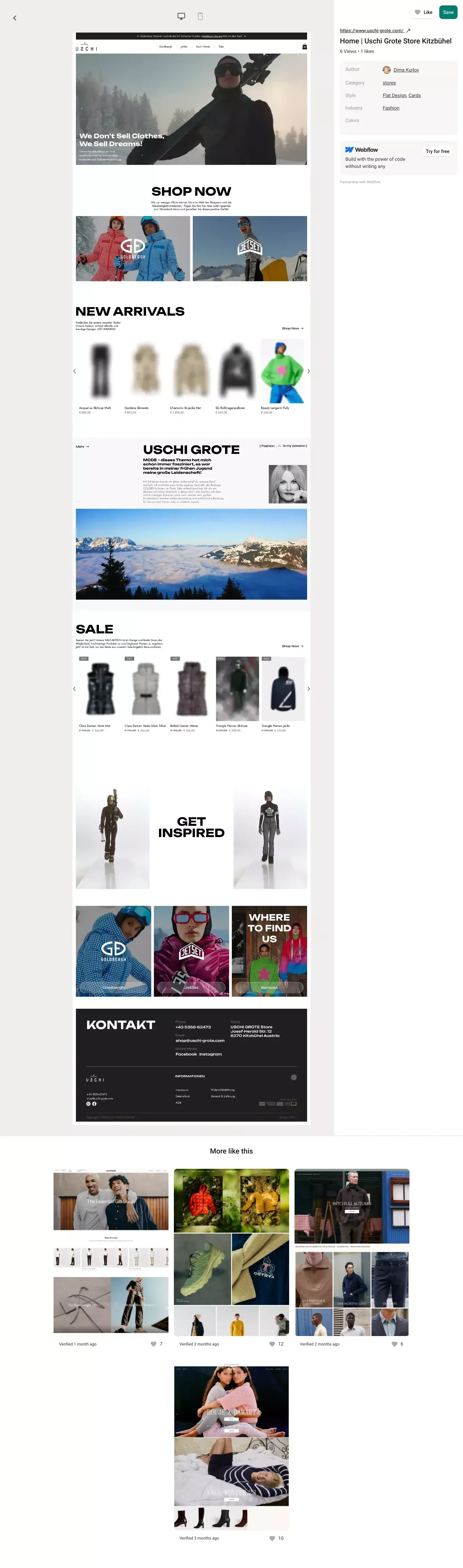 Home | Uschi Grote Store KitzbÃ¼hel on Land-book - get inspired by stores design and more - website design