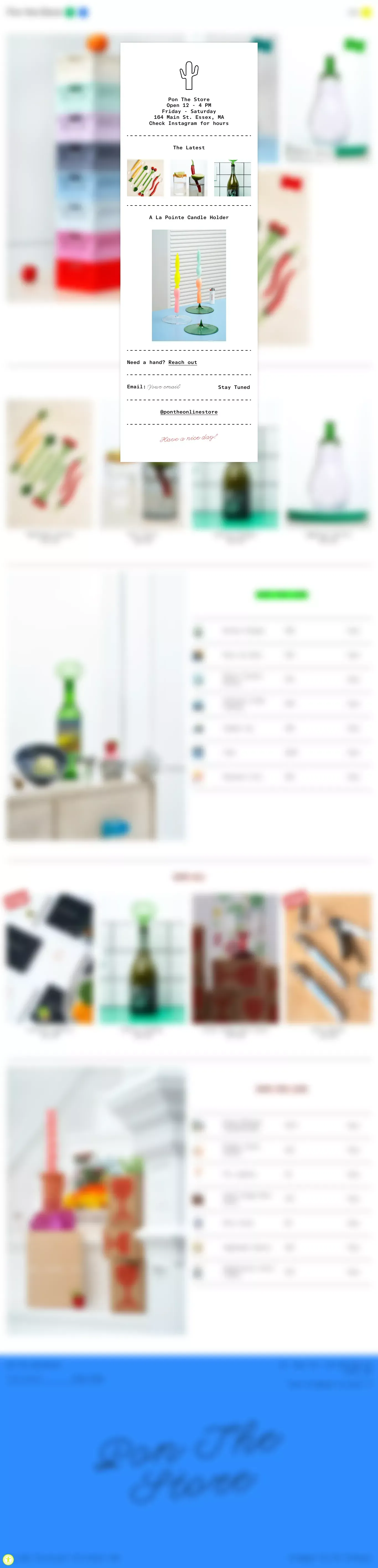 Pon The Store - website design