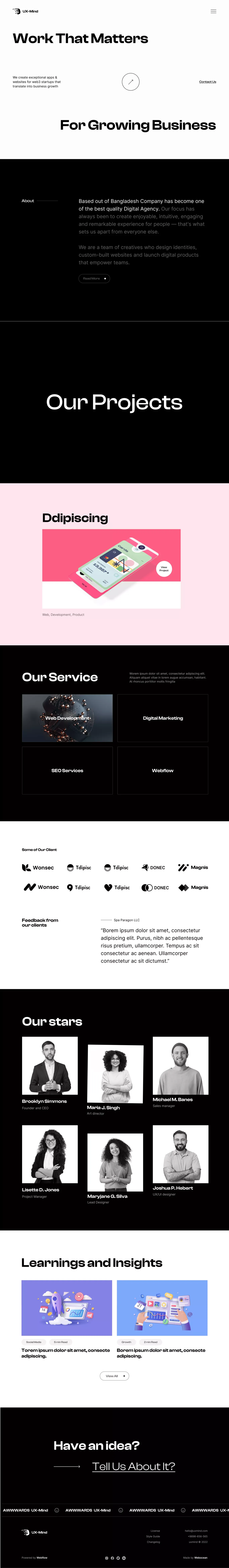 Mind-UX - Agency HTML5 Responsive Website Template - Template design