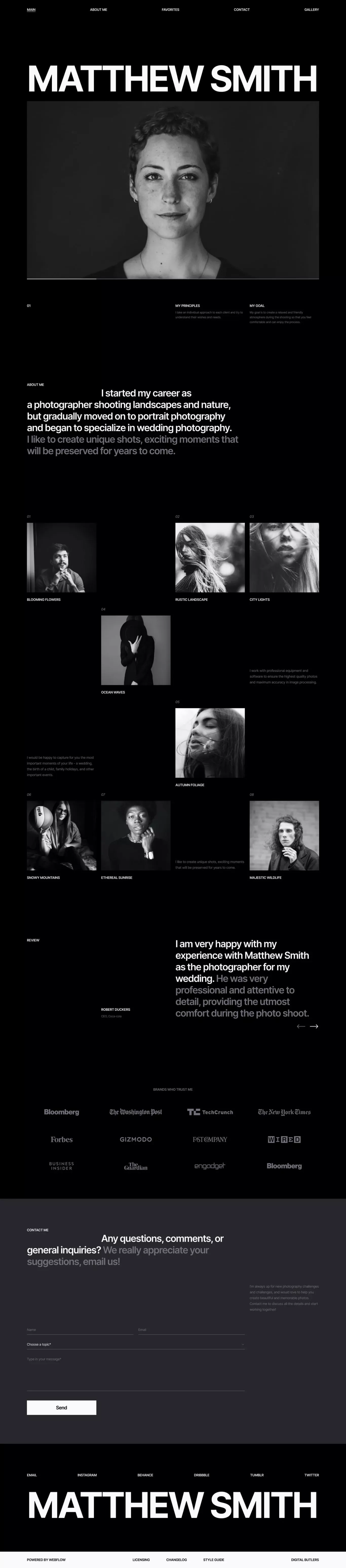 Visionary DB - Webflow HTML website template - Template design