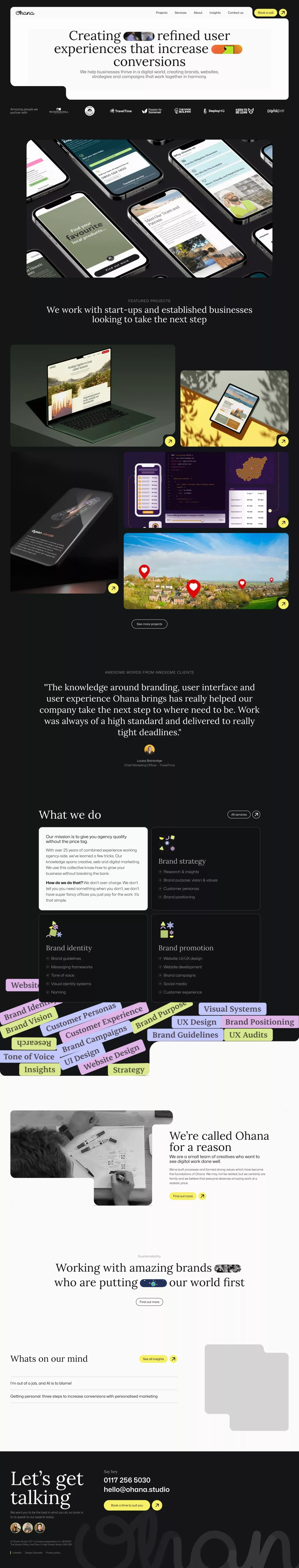 Ohana Studio - Digital Marketing | Webflow Developers | Social Media Campaigns | Branding - Portfolio design