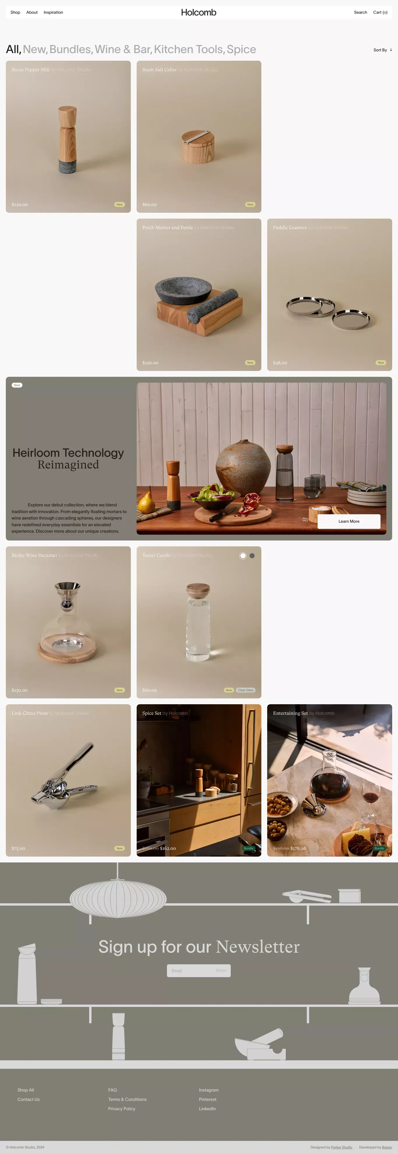 Holcomb | All - Product listing design