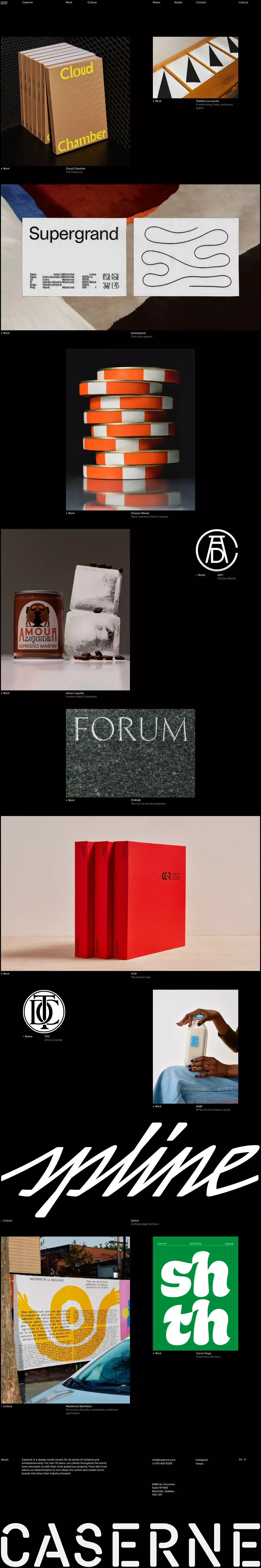 Caserne - Portfolio design