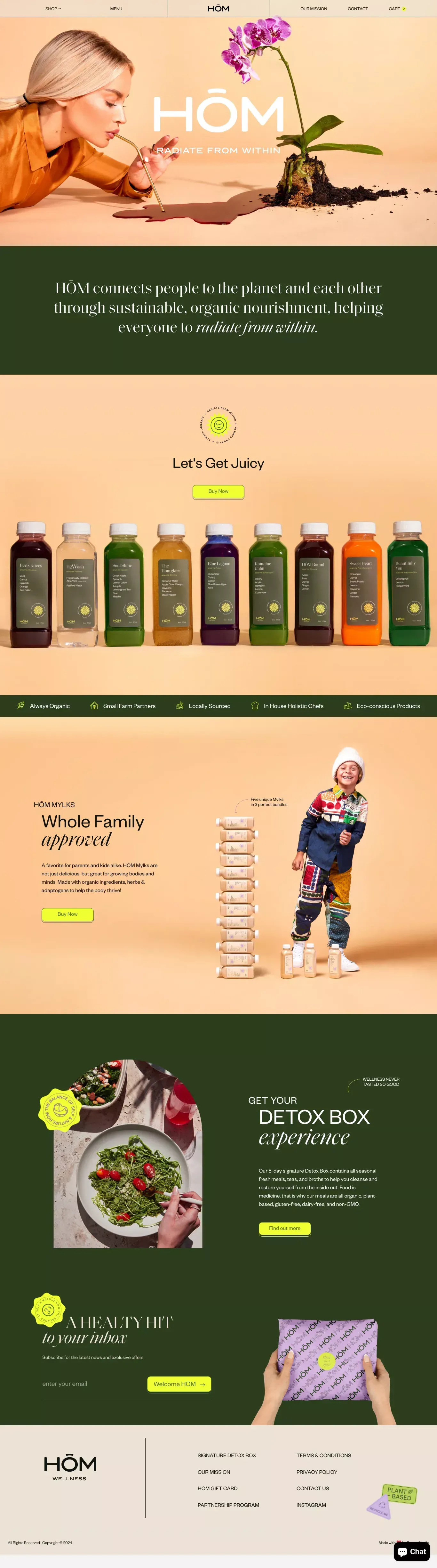 HŌM Wellness - Ecommerce design