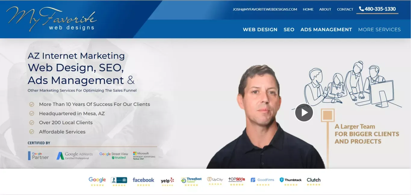 Arizona Web Design & SEO | My Favorite Web Designs - Landing design