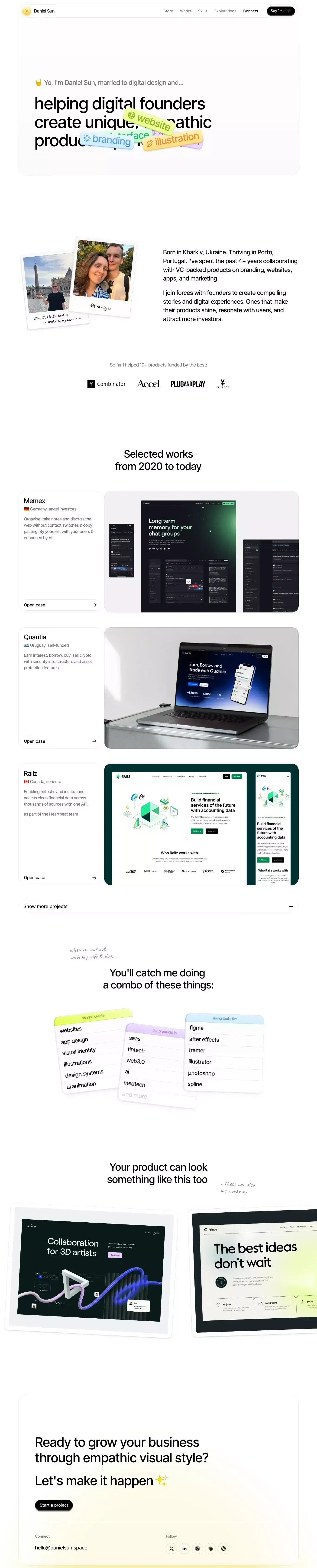 Daniel Sun - digital designer - Portfolio design