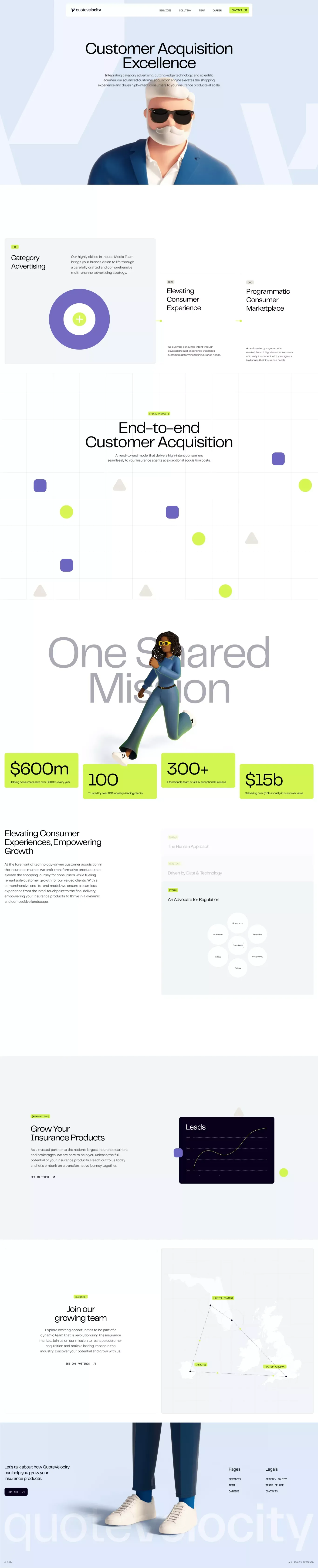 Quote Velocity - Landing design