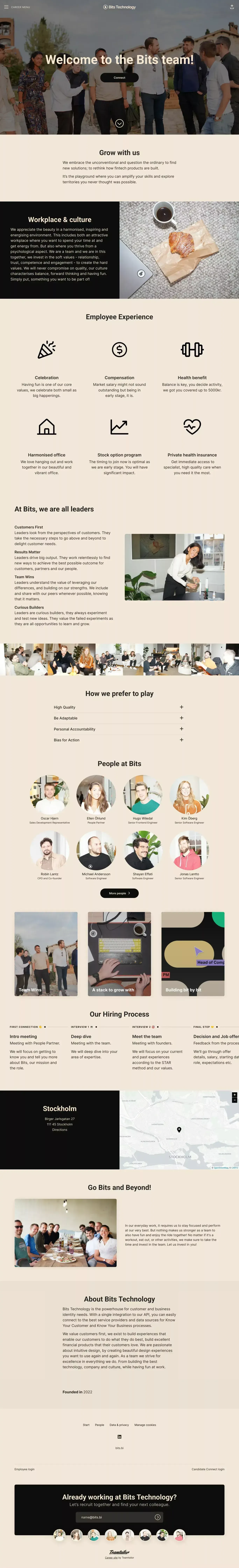 Welcome to the Bits family! - Bits Technology - Career design