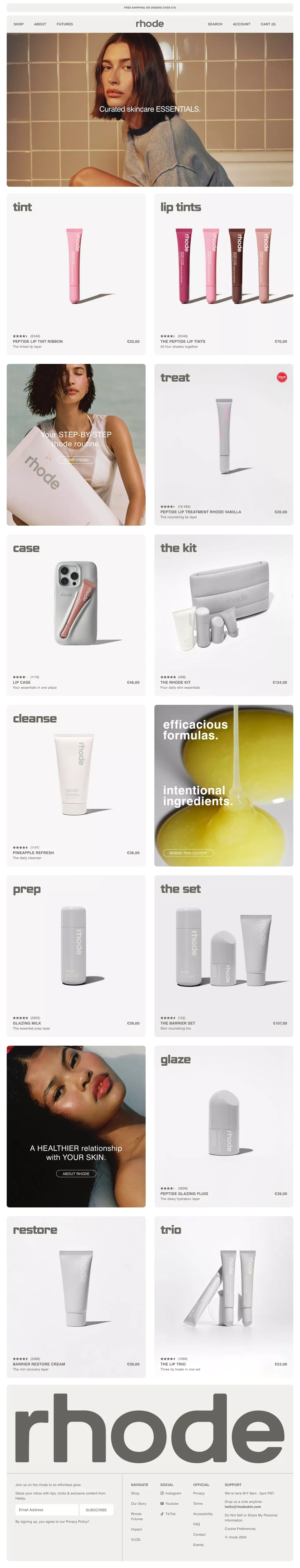 Shop – rhode - Product listing design