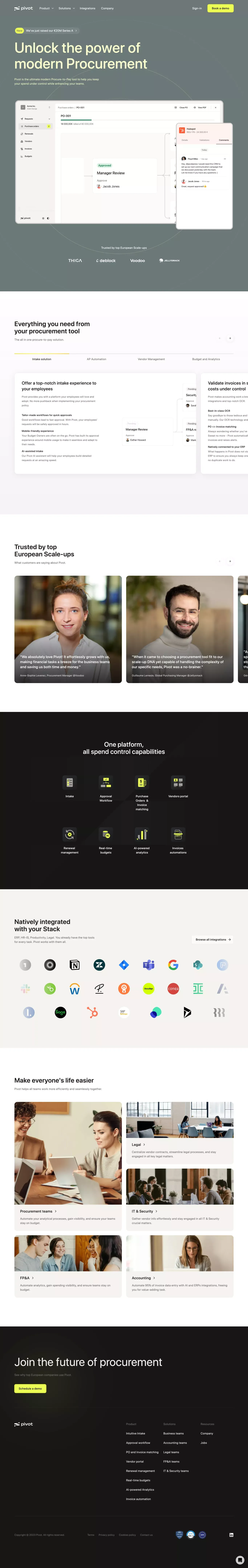 Unlock the power of modern Procurement | Pivot - Landing design