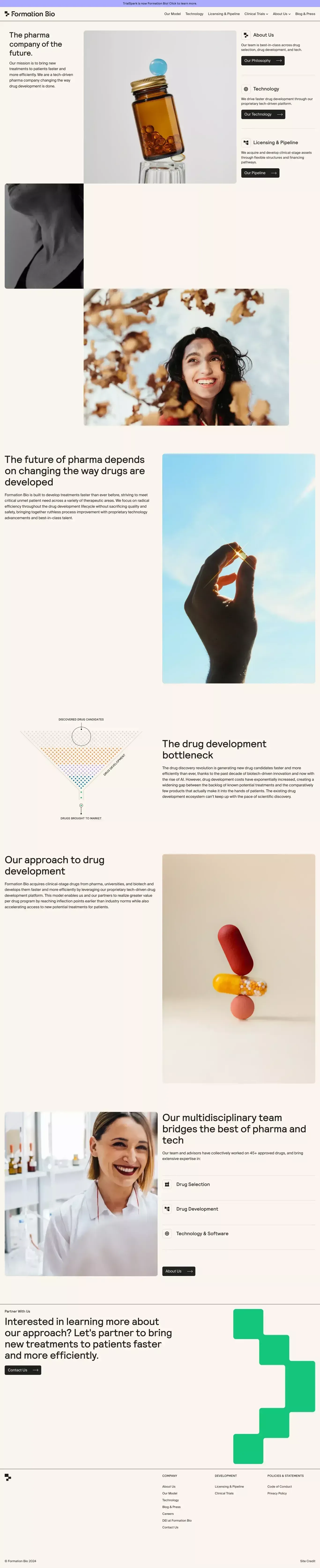 Formation Bio - Portfolio design