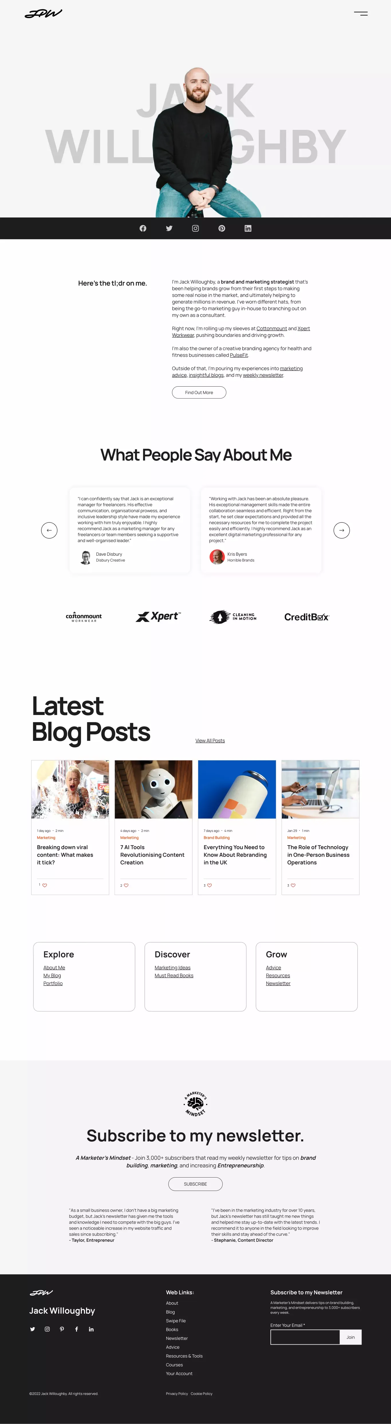 Jack Willoughby | Brand Building and Marketing Strategist - Portfolio design