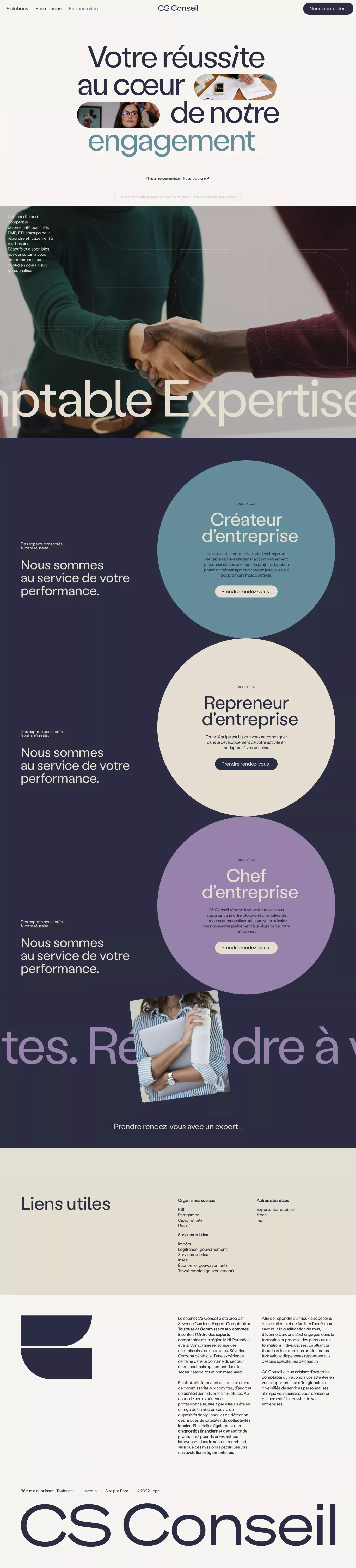 CS Conseil - Expert Comptable Ã  Toulouse - Portfolio design