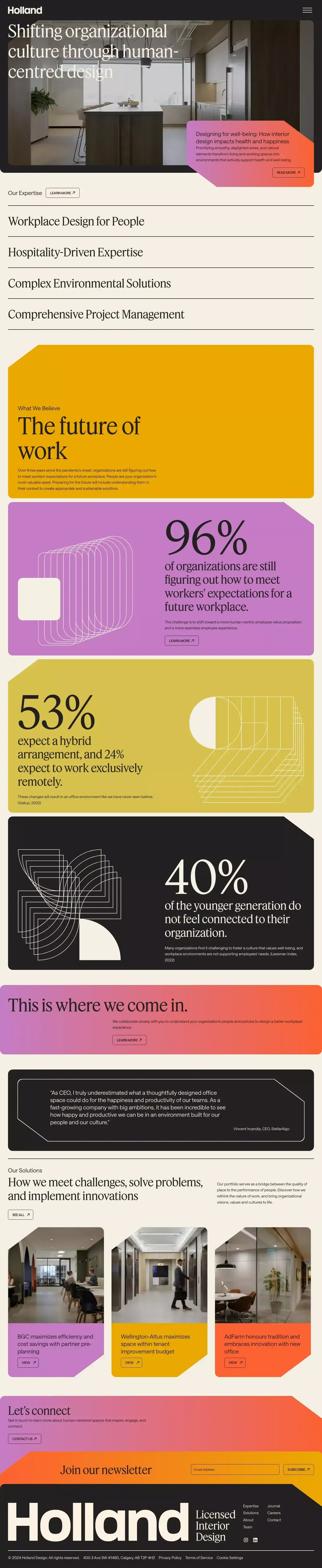 Holland Licensed Interior Design | Workplace and Office Design - Landing design