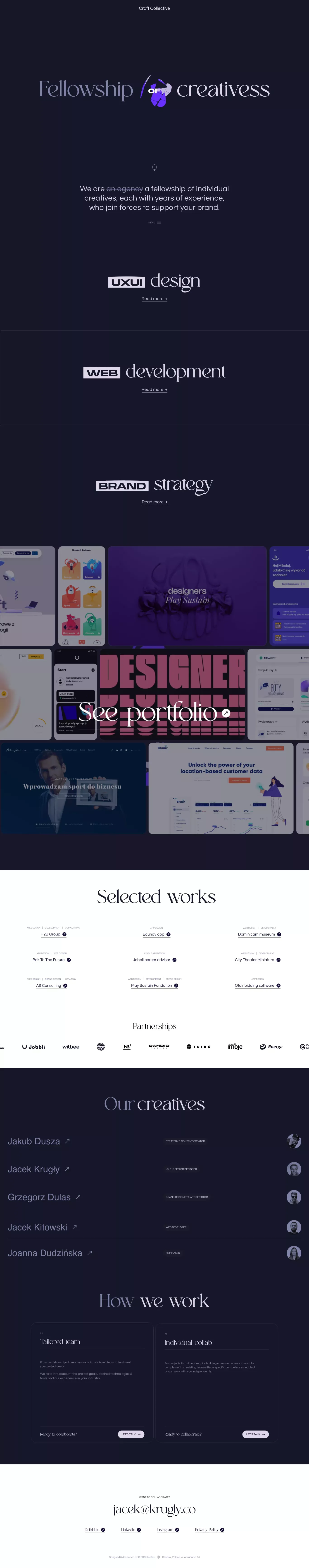 Craft Collective - Portfolio design