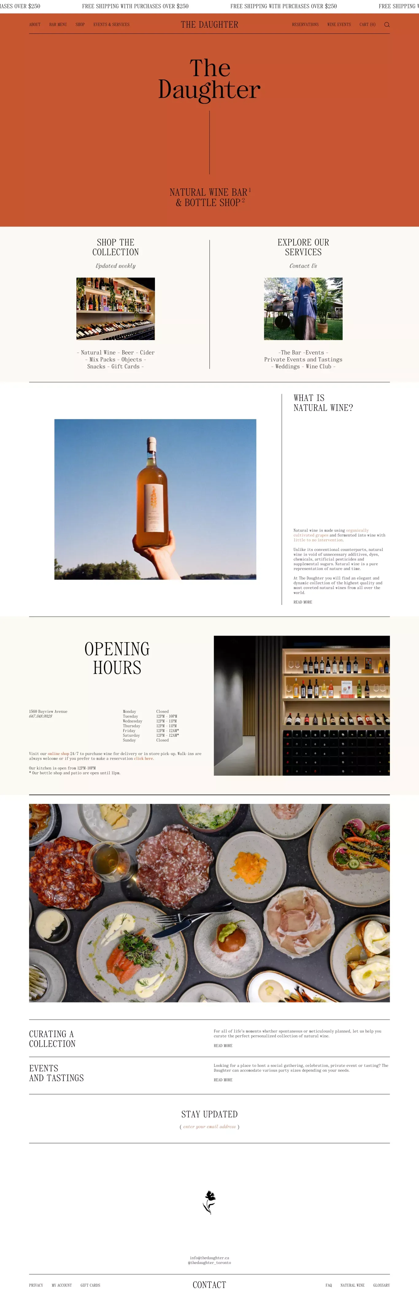 The Daughter - Ecommerce design