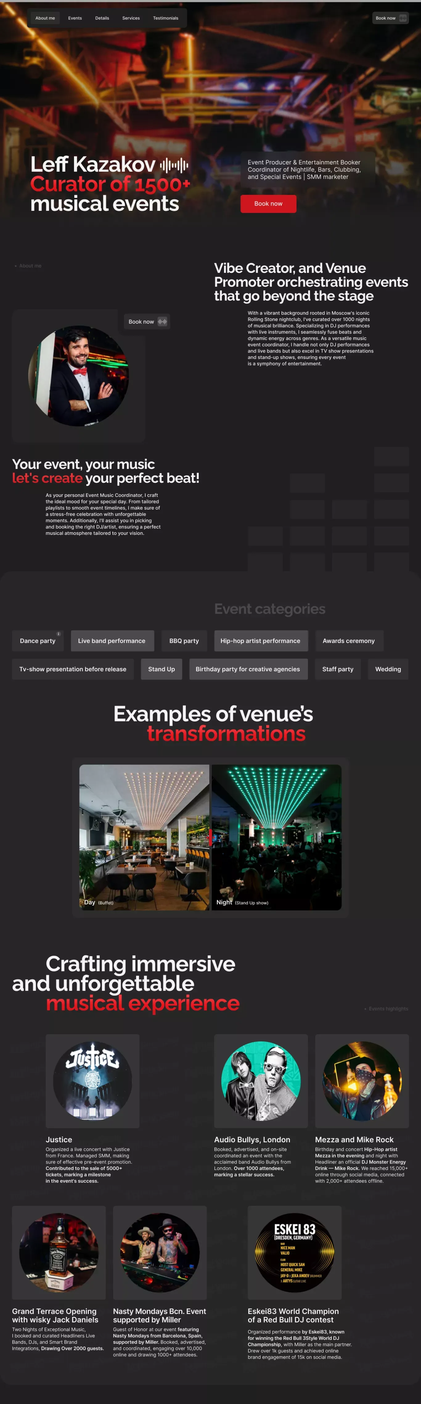 Leff Kazakov - Portfolio design