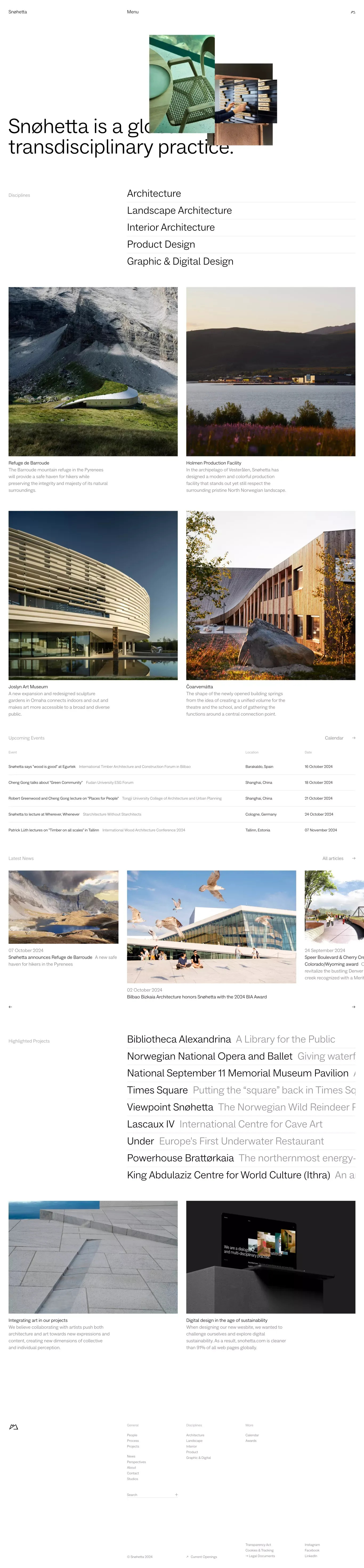 Snøhetta - Portfolio design