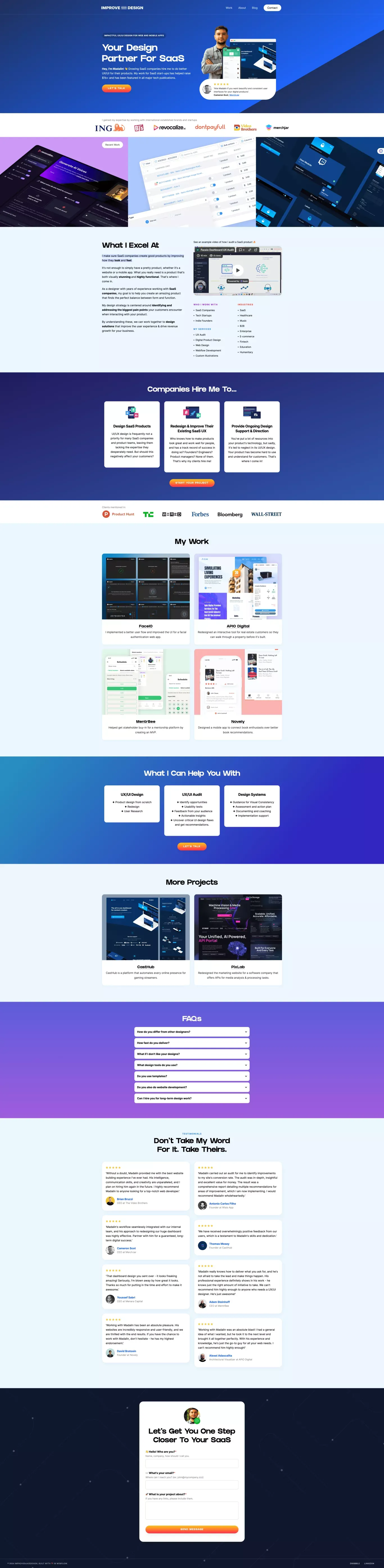 UX UI Design for SaaS | Improve SaaS Design - Portfolio design