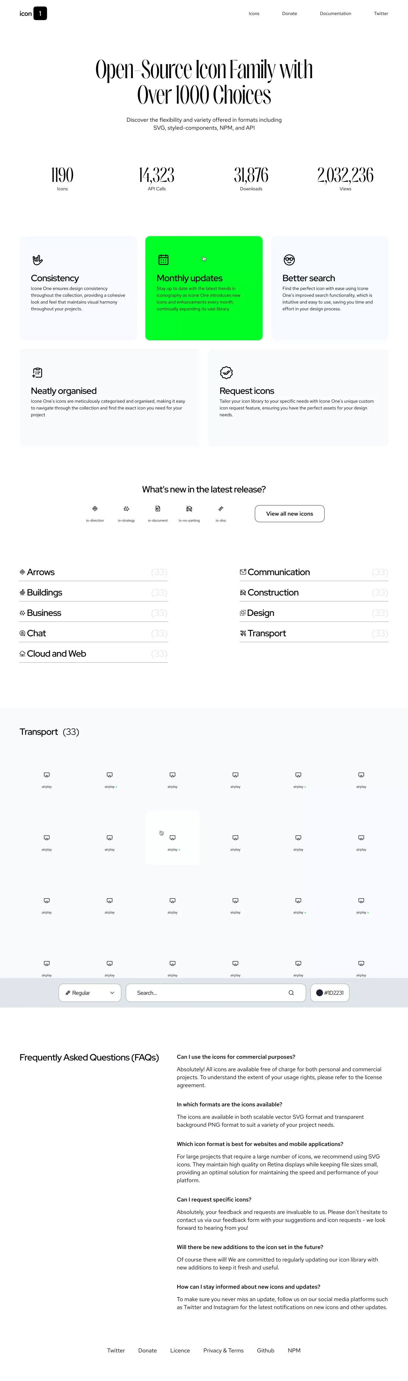 Icone.one - Open-Source Icon Family with Over 1000 Choices - Other design