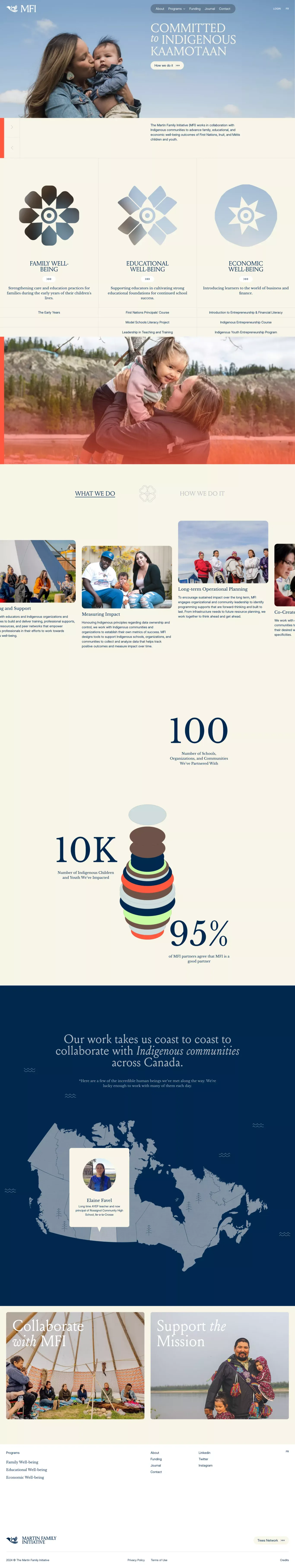 The Martin Family Initiative - Landing design