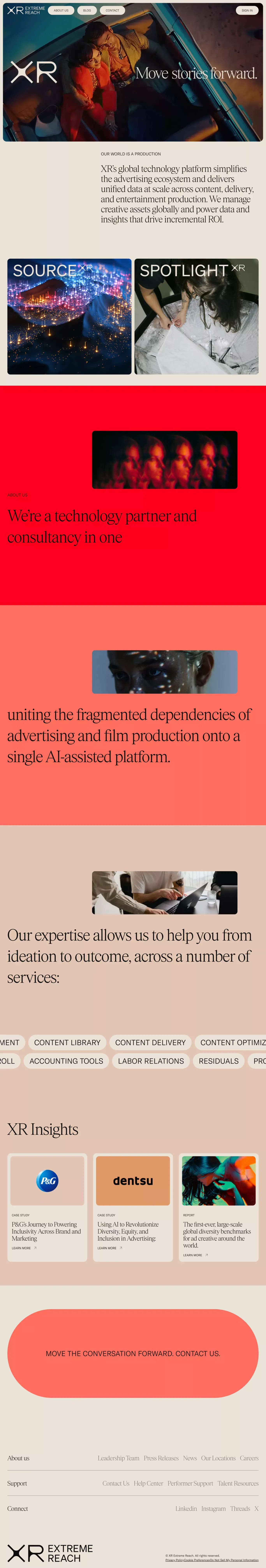 XR: Revolutionizing Advertising with Unified Data at Scale - Landing design
