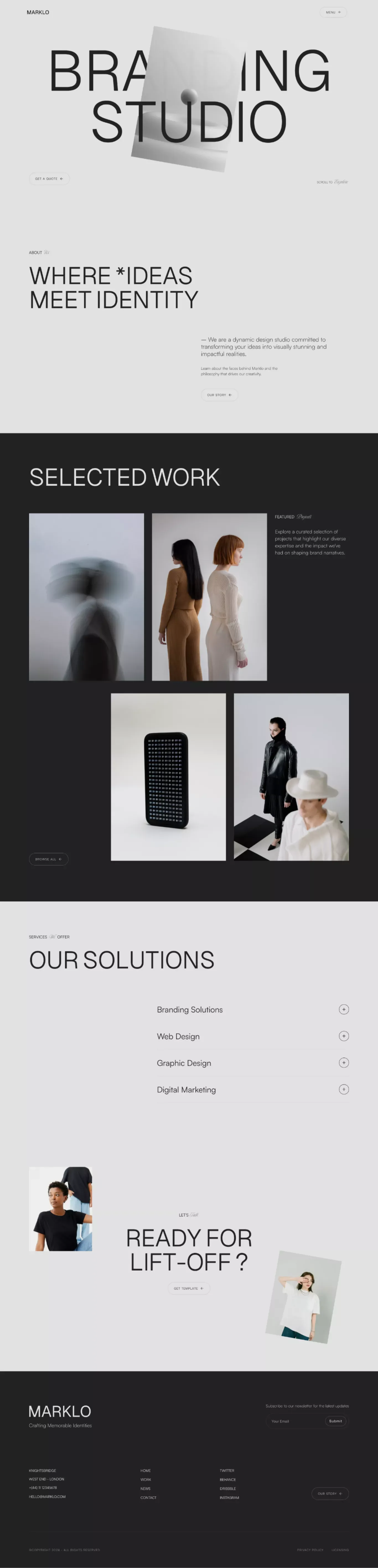 Marklo - Agency Webflow Template - Template design
