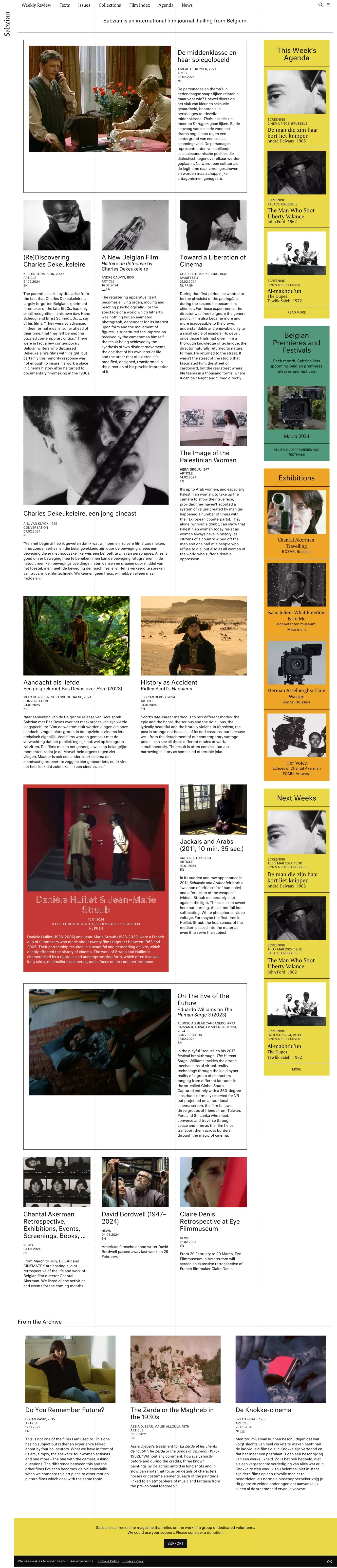 Sabzian is an international film journal, hailing from Belgium. - Blog design