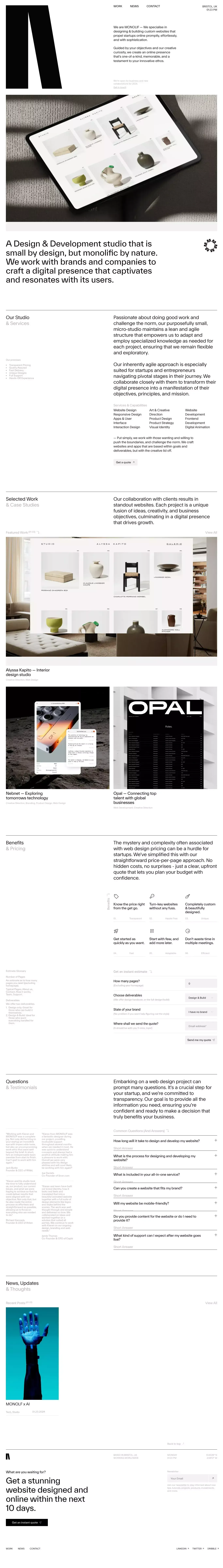 MONOLIF - Portfolio design