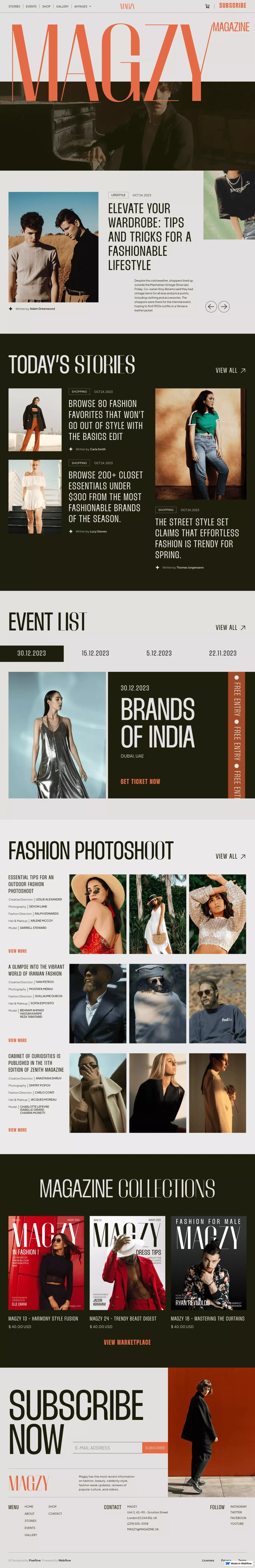 Magzy - Webflow HTML Website Template - Template design