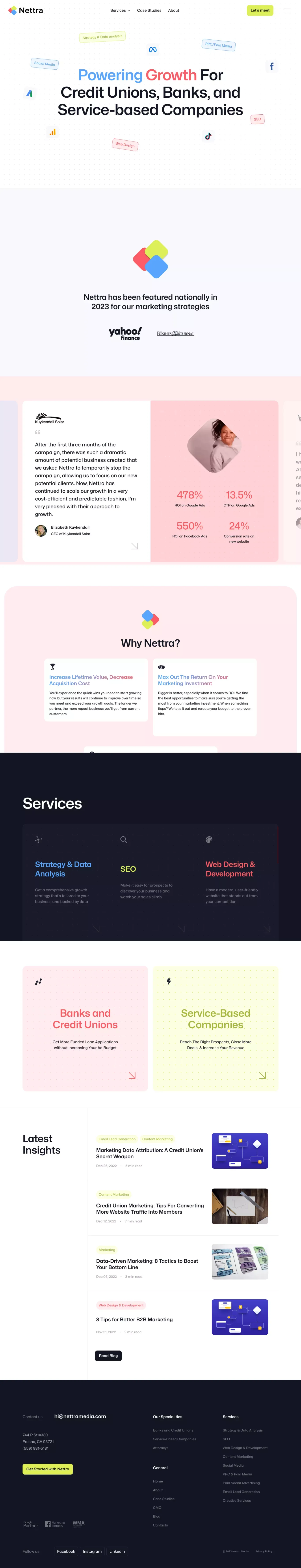 Digital Marketing Agency Fresno | Advertising for Online Growth - Landing design