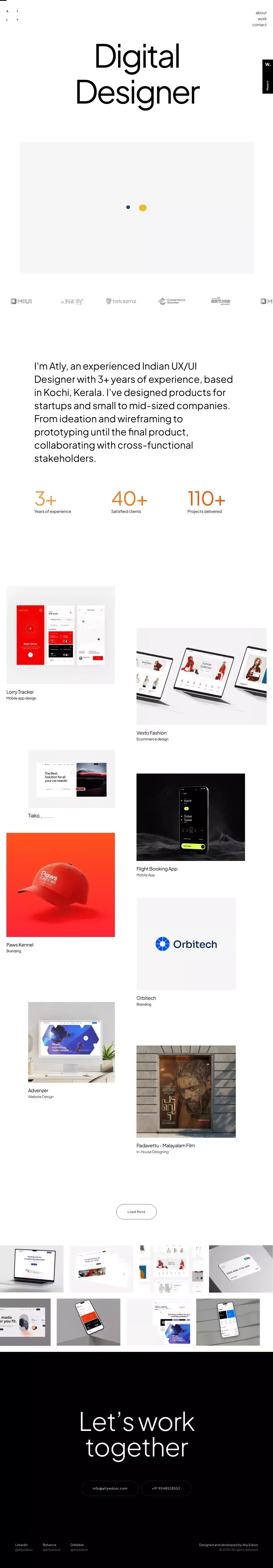 Atly • UI/UX Designer - Portfolio design