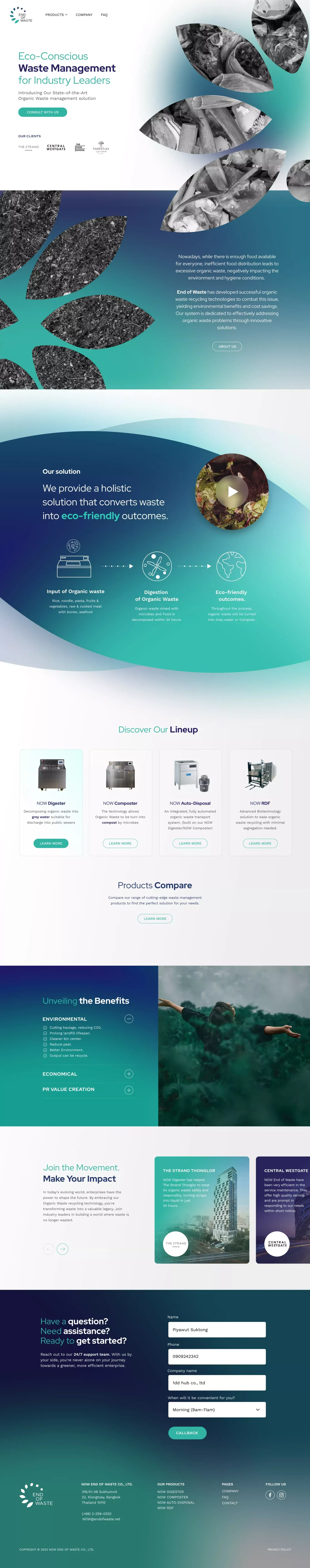 Home - End of WasteEnd of Waste - Product listing design