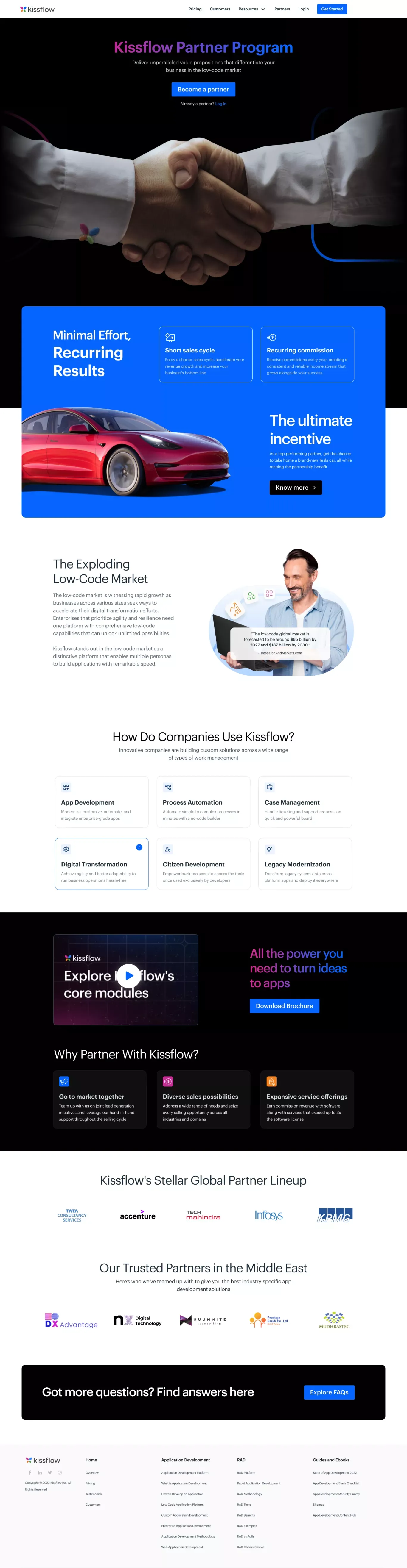 Kissflow Partners | Join Now! Kissflow Partnership Program - Landing design