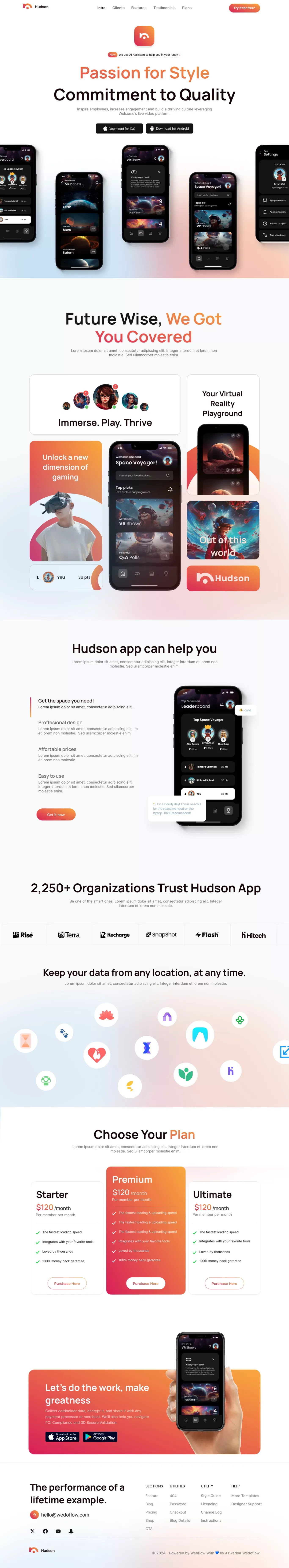 Hudson - Webflow Ecommerce website template - Ecommerce design