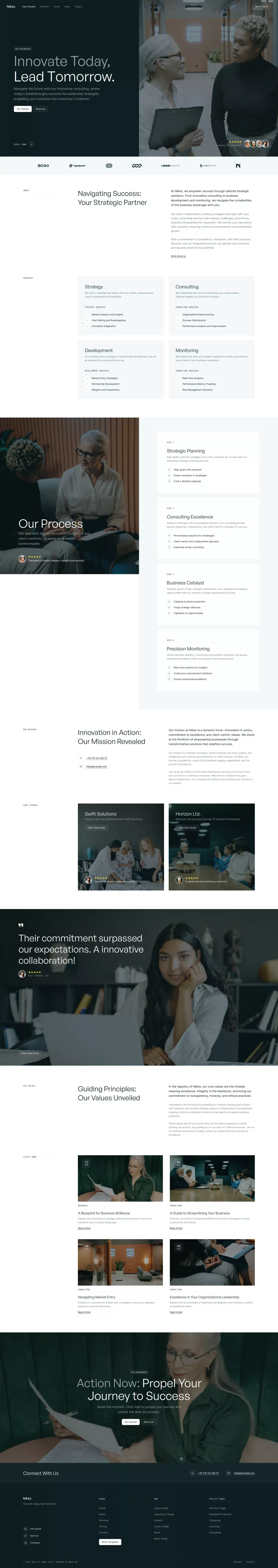 Nikka - Webflow Ecommerce Website Template - Template design