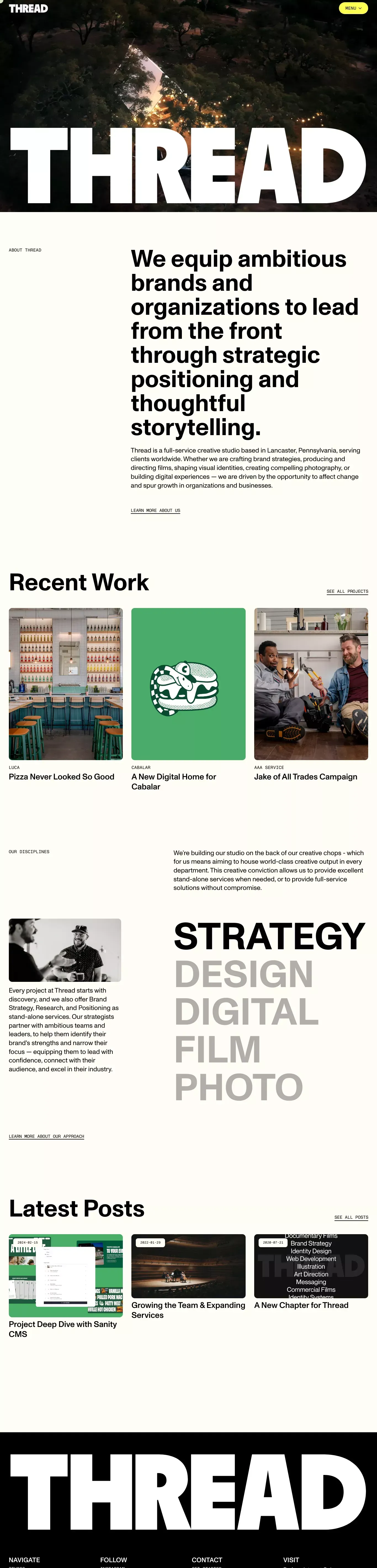 Thread | Pushing brand potential through storytelling. - Portfolio design